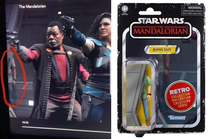 This toy figurine based on the mandalorians on screen mishap