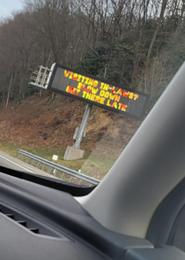 This traffic sign in Virginia with a sense of humor