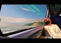 This train sequence I painted and animated