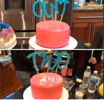 This two year olds birthday cake