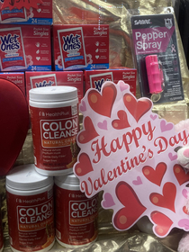 This Valentines Day window display at a South Brooklyn pharmacy 