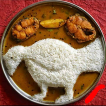 This vegetarian chicken dish at an Indian restaurant