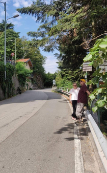 This very SAFE bus stop in Italy