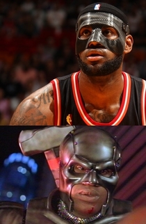 This was all I could think about last night when I saw LeBron James mask
