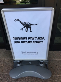 This was at my college library entrance