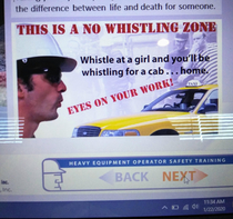 This was on my operators training video outdated