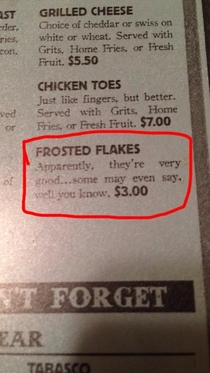 this was on the menu of a breakfast place I ate at