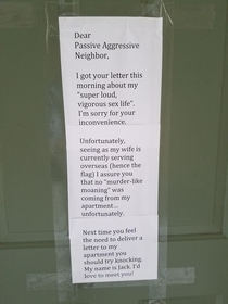 This was posted on my neighbors door this morning