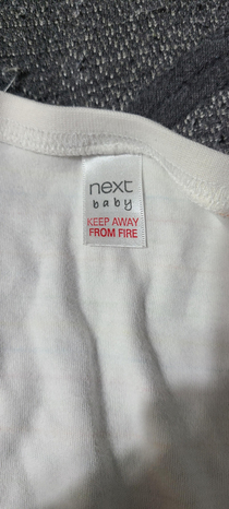 This was the only instruction printed on the tag for my babys new clothes