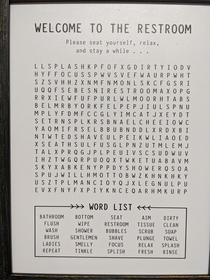 This word search in the staff restroom at my school