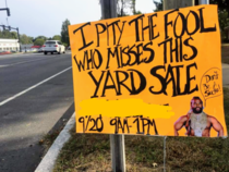 This yard sale sign is brilliant
