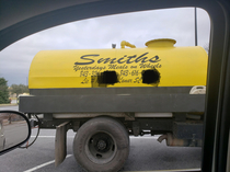 This yesterdays meals on wheels sewage truck