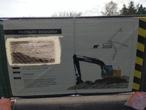 This zoo pretends that the construction site is also an exhibit for wild construction equipment