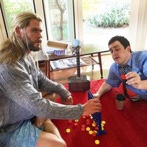 Thor on the Floor playing Connect Four