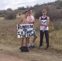 Those cross country runners better run fast