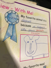 Thought Id share my girlfriends interpretation of an Elephant  and why they were her favorite animal when she was much younger