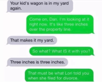 Three inches is three inches