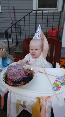 Threw a big first birthday bash for our daughter Worth it just to see her smile