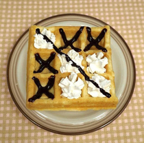 Tic-tac-toe waffle edition