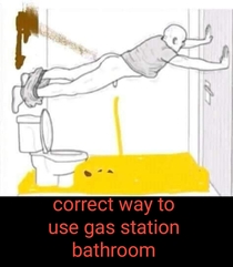 TIL Proper way to use a gas station bathroom