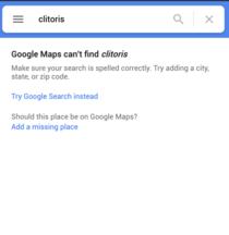 TIL that Google maps is a virgin