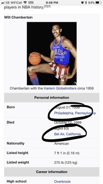 TIL Wilt Chamberlain was the real Fresh Prince