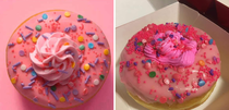 Tim Hortons new donut Advertised on the left actual on the right