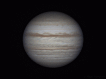 Time-lapse of Jupiter and the Great Red Spot I took using my backyard telescope