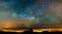 Time lapse of the milky way rising in the sky