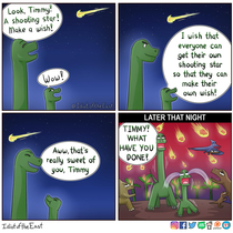 Timmy the dinosaur accidentally commits mass extinction