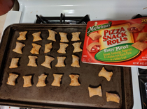 Tiny pizza rolls the size of quarters but  extra