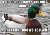 To anyone afraid to break the news and advance their career