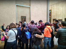 To back up what many people are saying on the What famous place is not worth visiting thread on rAskReddit here is my fianc fulfilling her lifelong dream to see the Mona Lisa in person