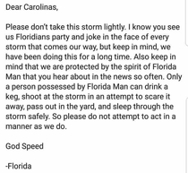 To Carolinas from Florida