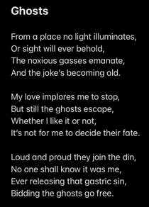 To make me more cultured my wife asked me to read poems and then write one about something important to meShe wasnt thrilled with the result