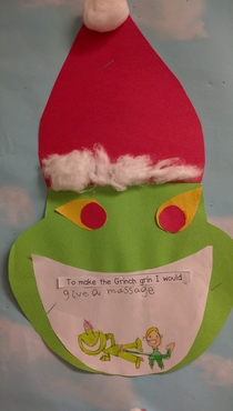 To make the Grinch happy I would