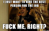 To my colleagues on the hiring panel who want to hire people because they feel sorry for them theyve paid their dues and they are nice people