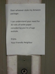 To the thief that stole an Amazon shipment