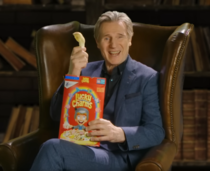 Today everyone is Irish but nobody is as Irish as Liam Neeson eating Lucky Charms with a spoon carved from a potato