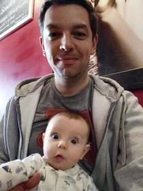 Today I celebrated the end of paternity leave with lunch at a local restaurant My  month old daughter seemed a bit overwhelmed