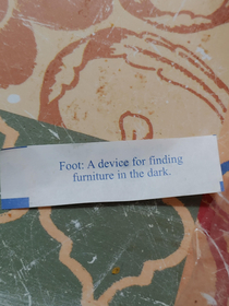 Today I got a kick out of my fortune cookie
