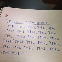 Today in class instead of taking notes I decided to count the number of times my professor said Right The results were pretty shocking