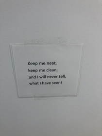 Today in the restroom at work