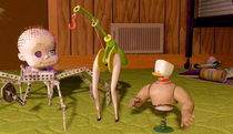 Today my little cousin pointed out while watching toy story that this is a hooker