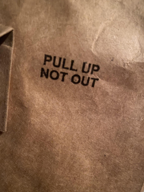today was the day i noticed what was stamped on the grocery bags at my job