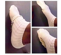 Todays kids will never know the struggle of having to create your own ankle socks