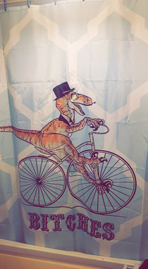Told my husband to buy a new Shower Curtain He did not disappoint