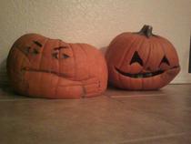 Told my roommate it was too early to carve pumpkins Now theyre derps