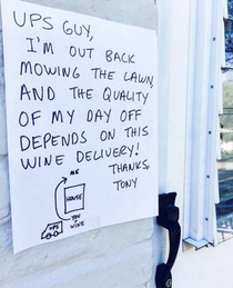 Tony and the UPS guy