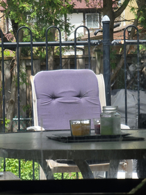 Took an edible and noticed that the patio chair is eyeballing me